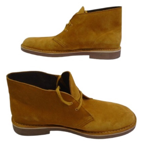 Clarks Men's Mustard Suede Chukka Boots Size 12